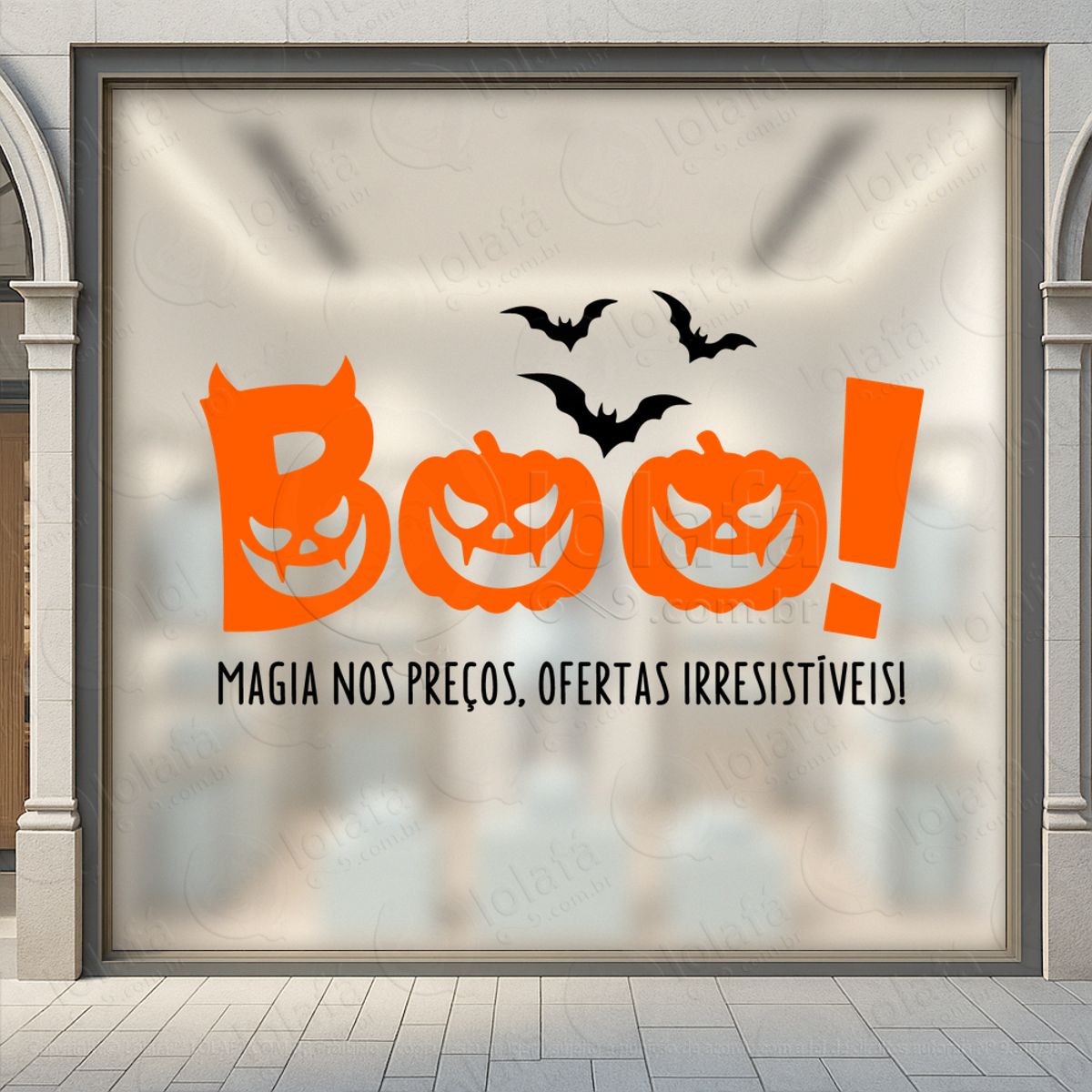 Ofertas Irresistíveis Promoção Loja Adesivos Para Vitrine Halloween Mod:158