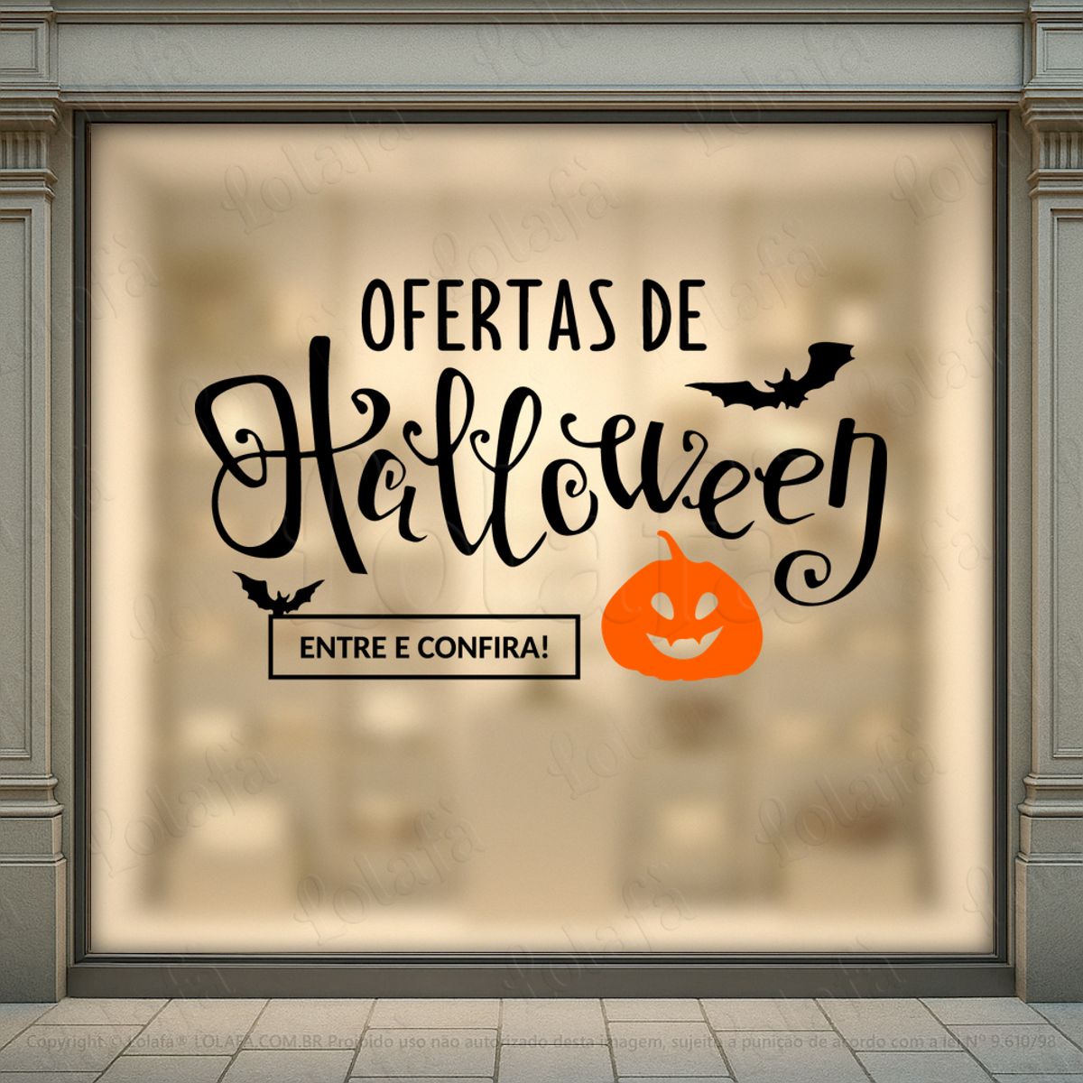 Ofertas Entre e Confira Promoção Loja Adesivos Para Vitrine Halloween Mod:163