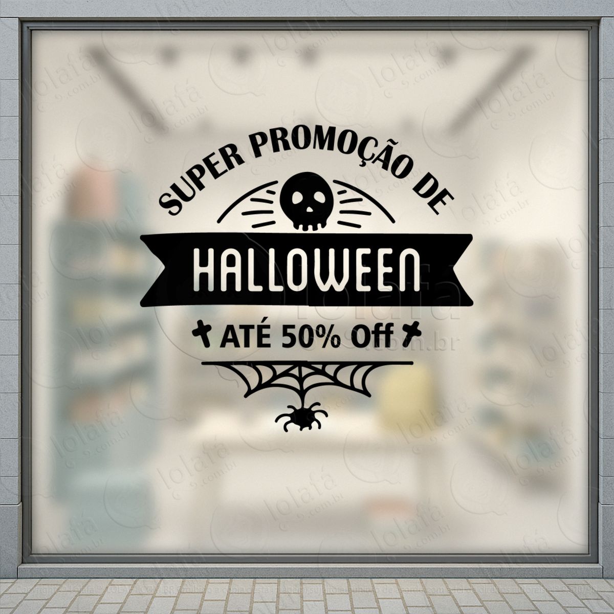Promocional Adesivos Para Vitrine Halloween Mod:165