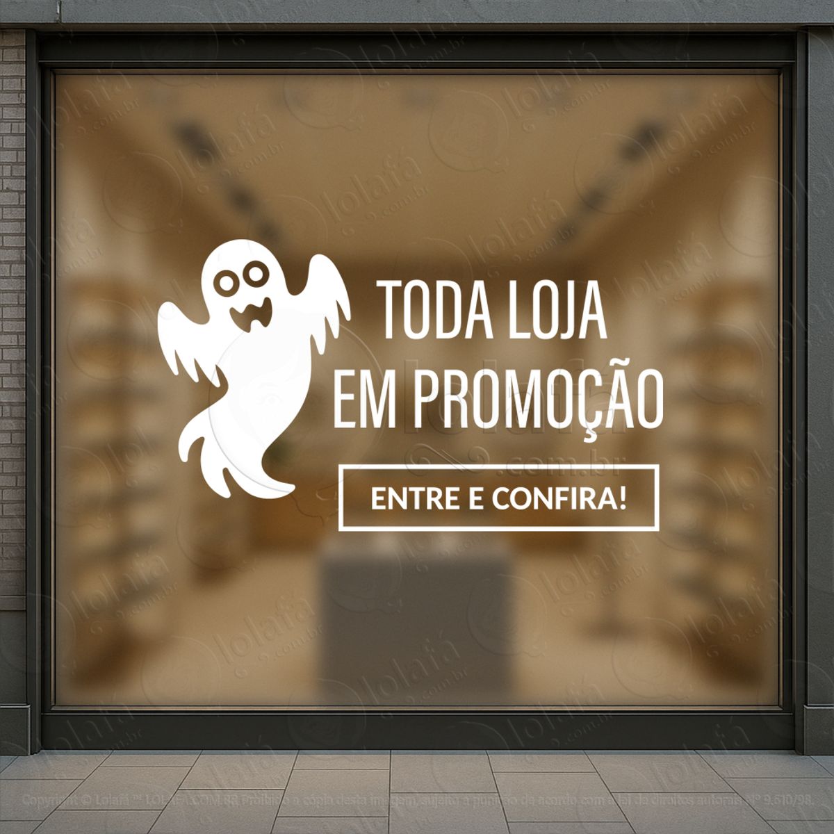 Toda Loja em Promoção Entre e Confira Adesivos Para Vitrine Halloween Mod:170