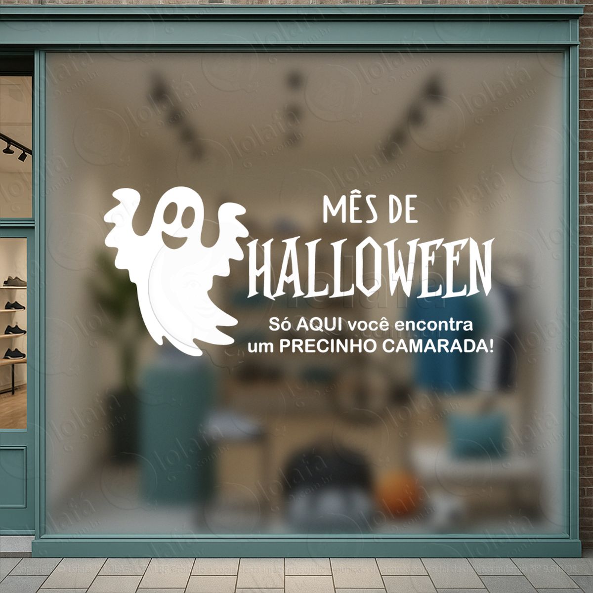 Mês de Halloween Precinho Camarada Adesivos Para Vitrine Halloween Mod:172