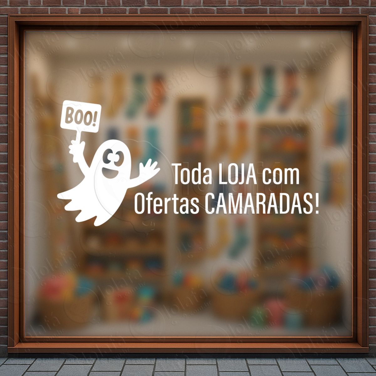 Toda Loja com Ofertas Camaradas Adesivos Para Vitrine Halloween Mod:173