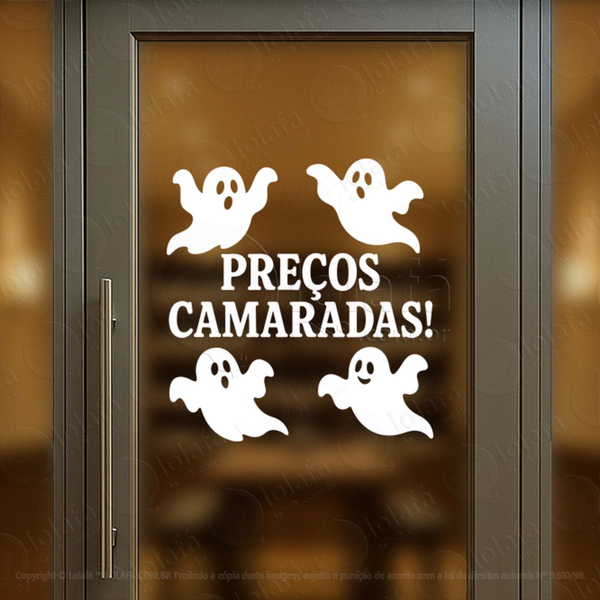 Preços Camaradas Fantasmas Adesivos Para Vitrine Halloween Mod:176