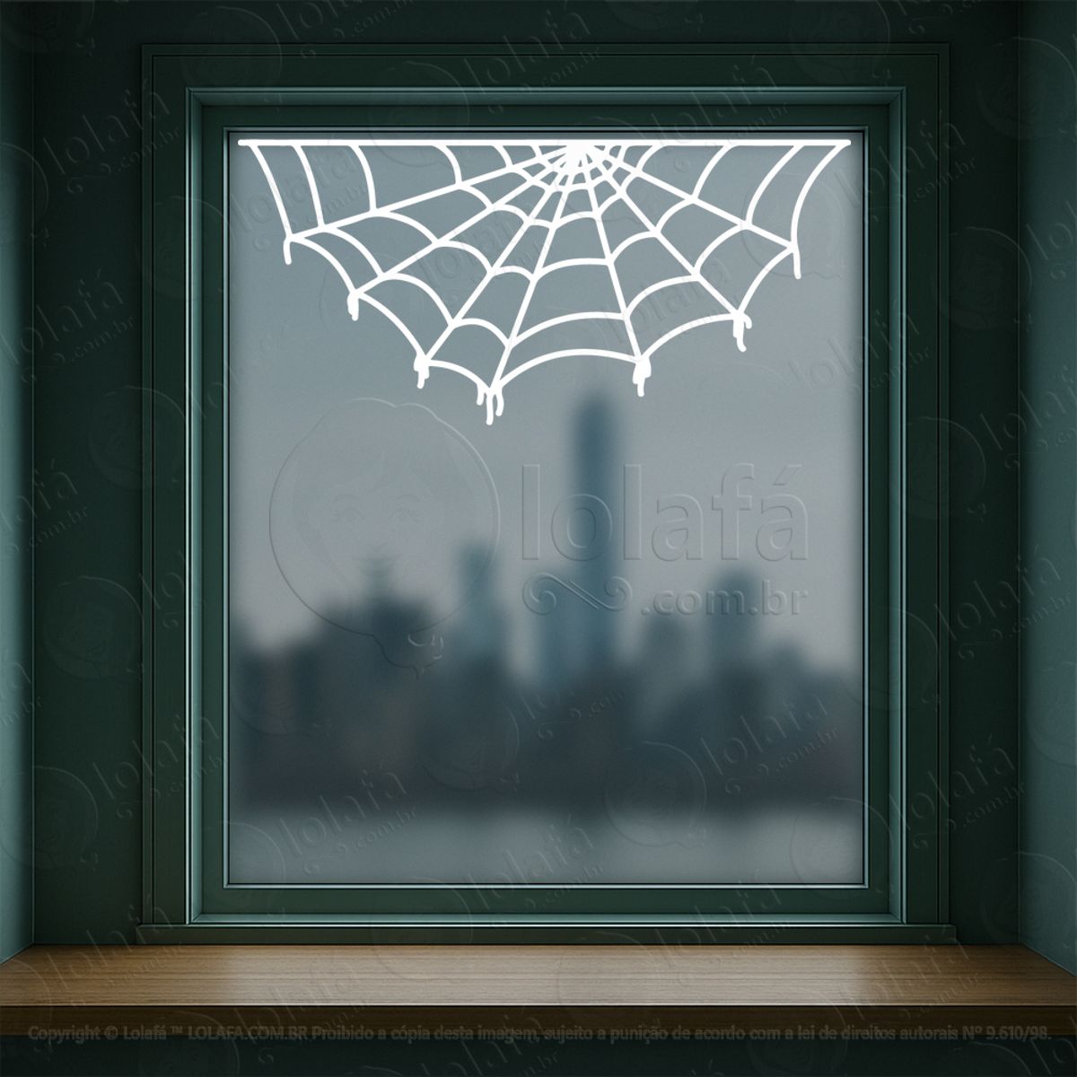 Teia de Aranha Dia das Bruxas Adesivos Para Vitrine Halloween Mod:178