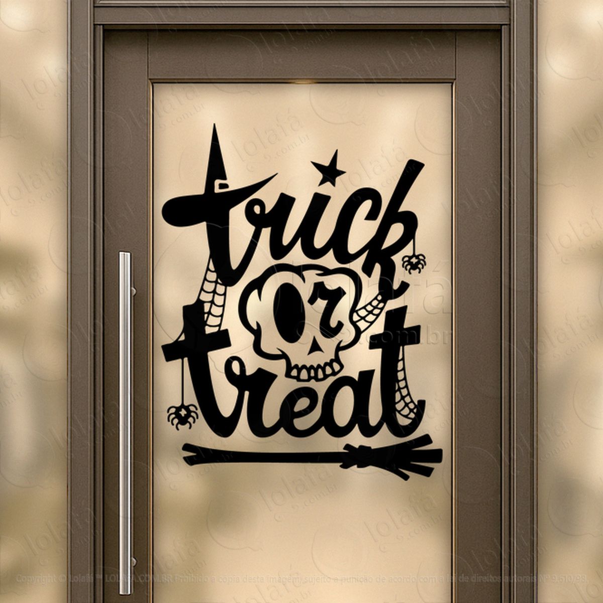 Doces ou Travessuras Trick or Treat Adesivos Para Vitrine Halloween Mod:179