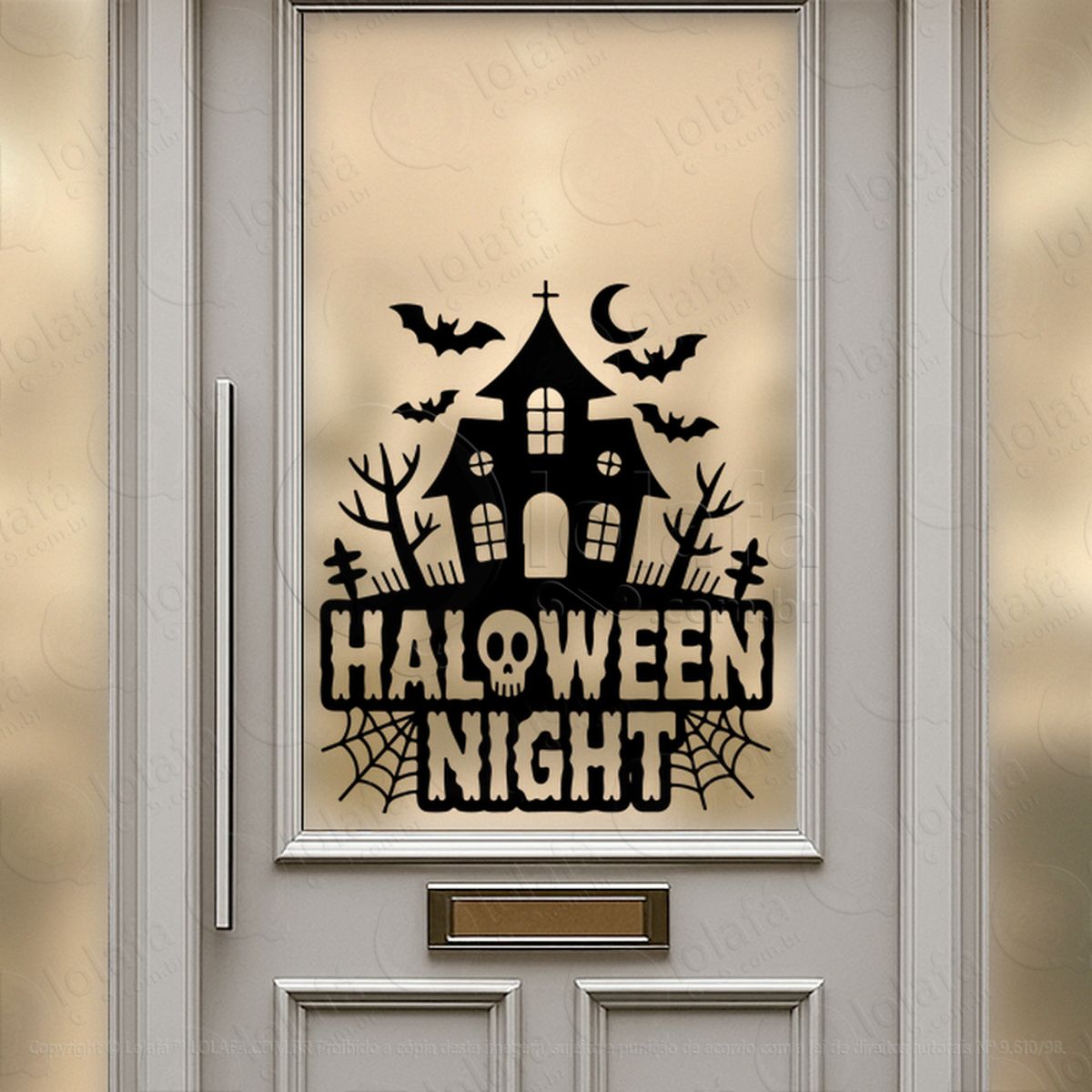 Halloween Night Dia das Bruxas Adesivos Para Vitrine Halloween Mod:188