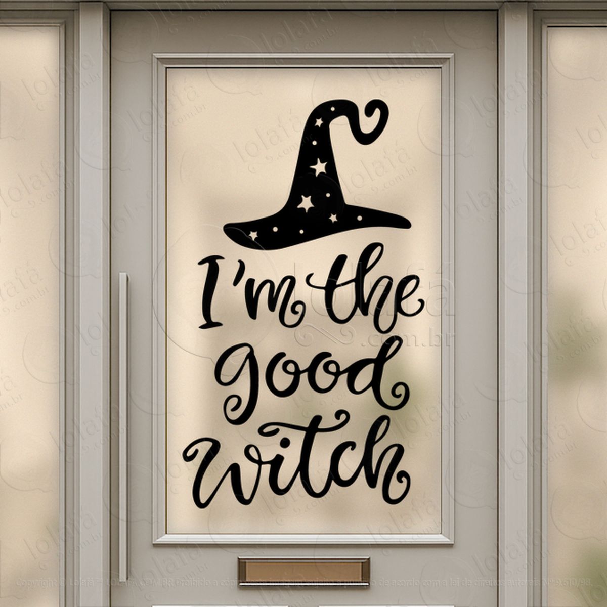 Eu Sou uma Bruxa Boa Adesivos Para Vitrine Halloween Mod:189