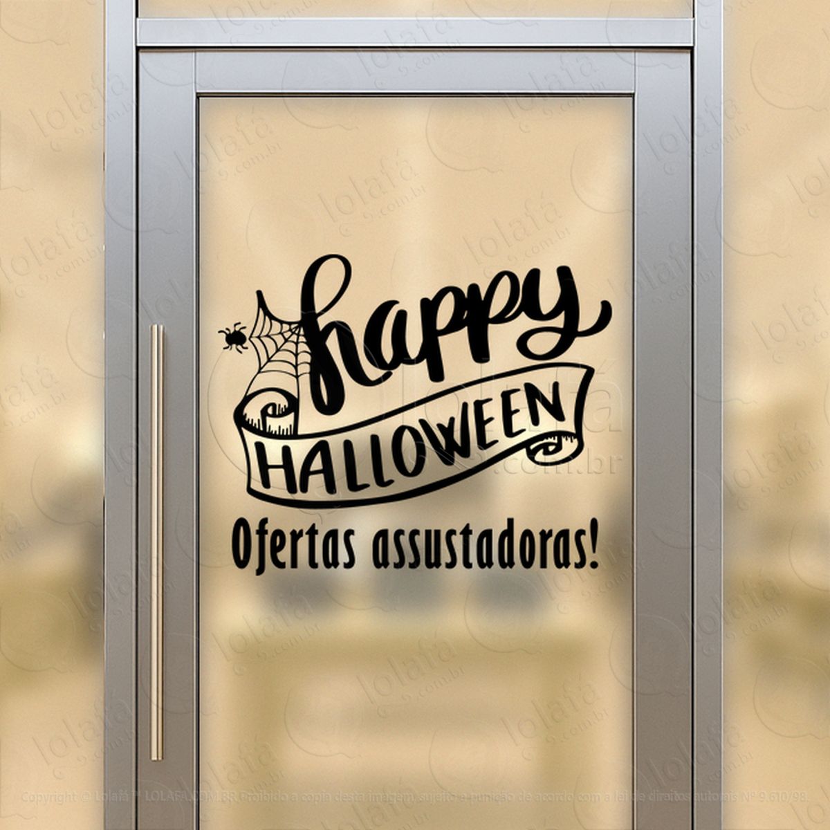 Ofertas Assustadoras Adesivos Para Vitrine Halloween Mod:192