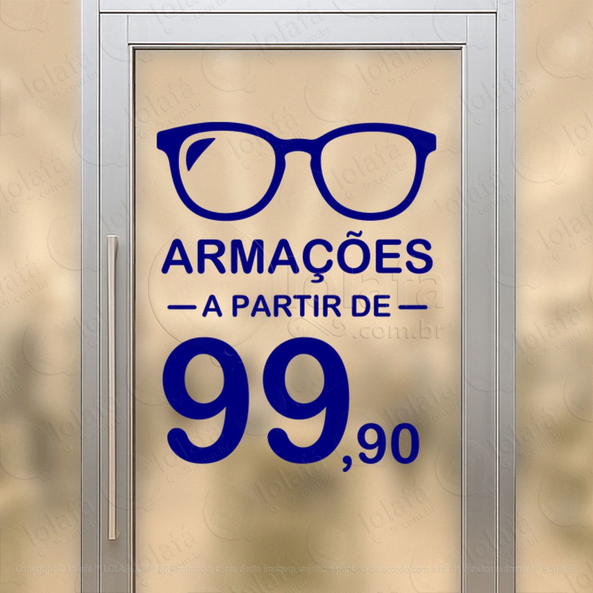 Faça O Cliente Entrar Adesivos Para Vitrine Ótica Mod:213