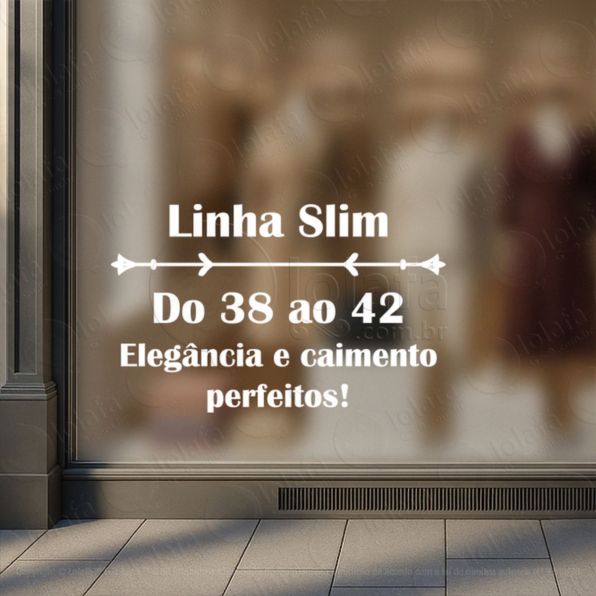 linha slim loja roupa fachada adesivos para vitrine mod:222