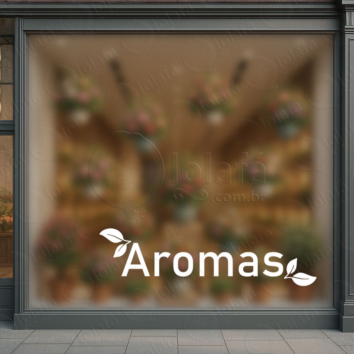 Aromas Frase Loja Adesivos Para Vitrine Empório Mod:230