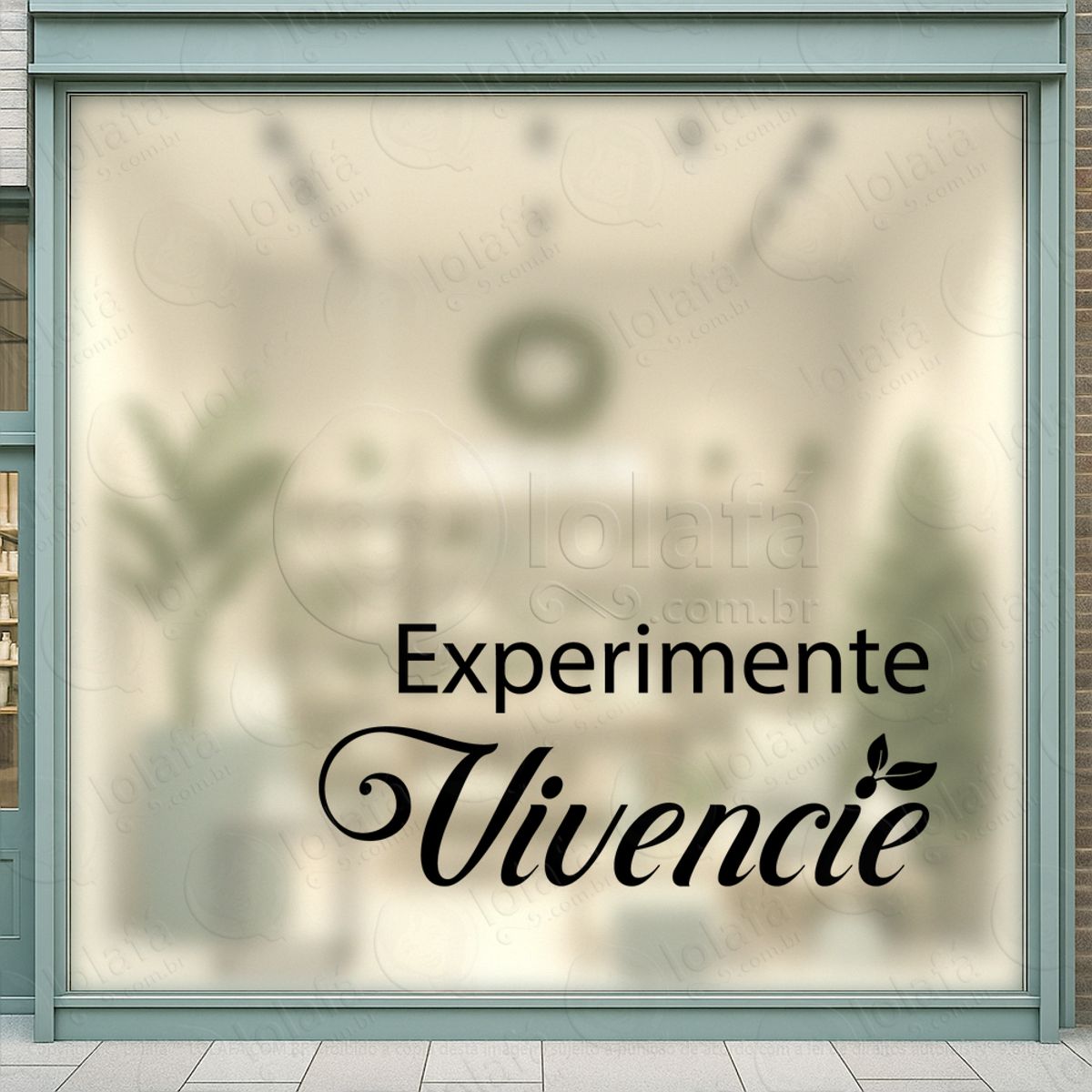 Experimente Vivencie Frase Loja Adesivos Para Vitrine Empório Mod:231