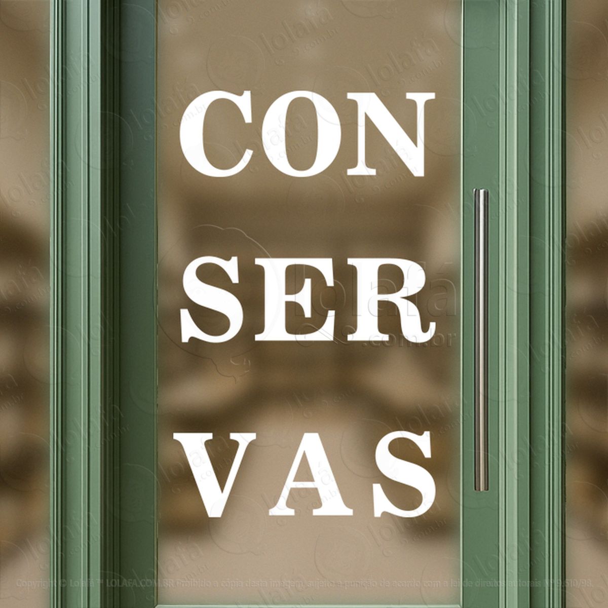 Conservas Frase Loja Adesivos Para Vitrine Empório Mod:232