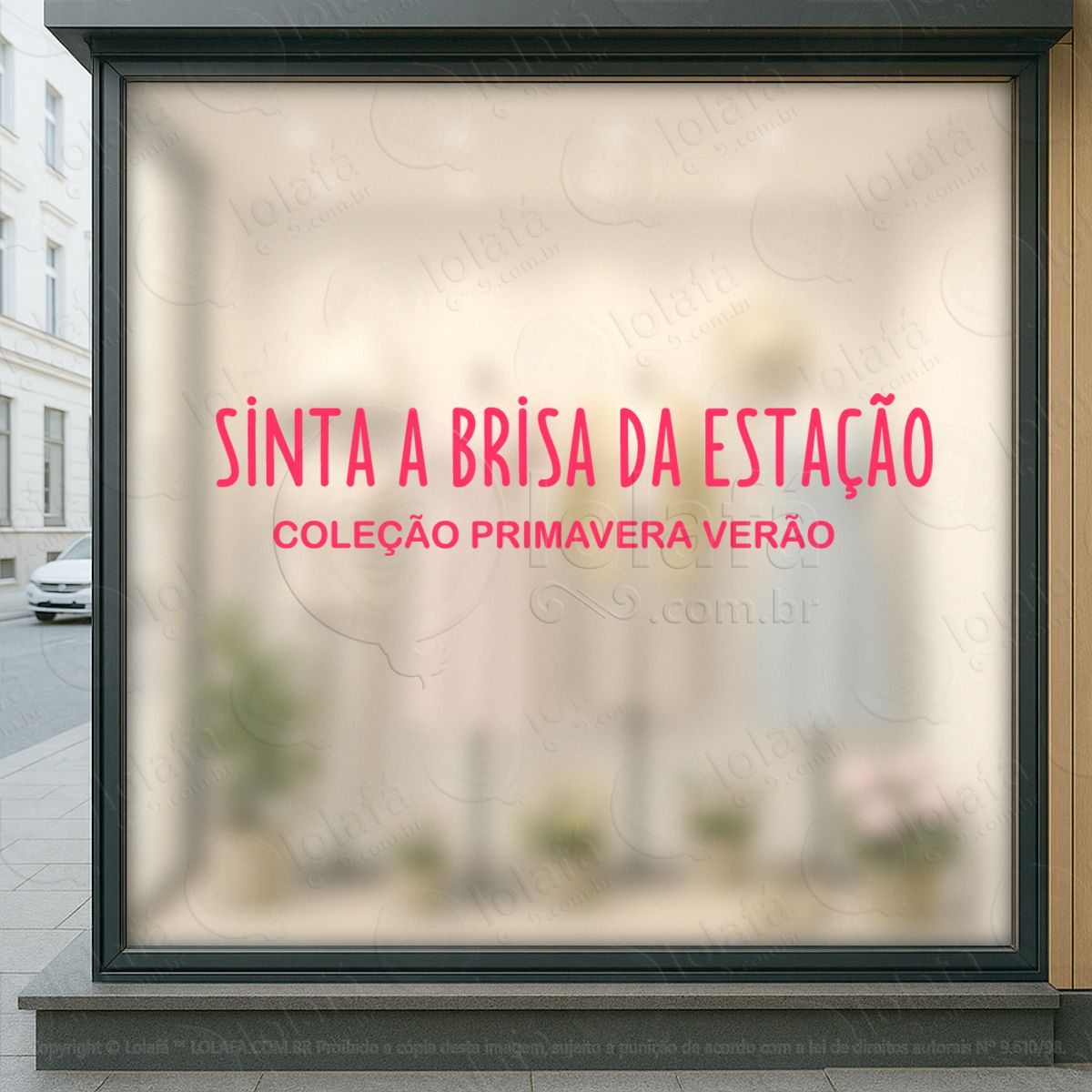 Sinta a Brisa da Estação Coleção Loja Roupa Adesivos Para Vitrine Primavera Verão Mod:237