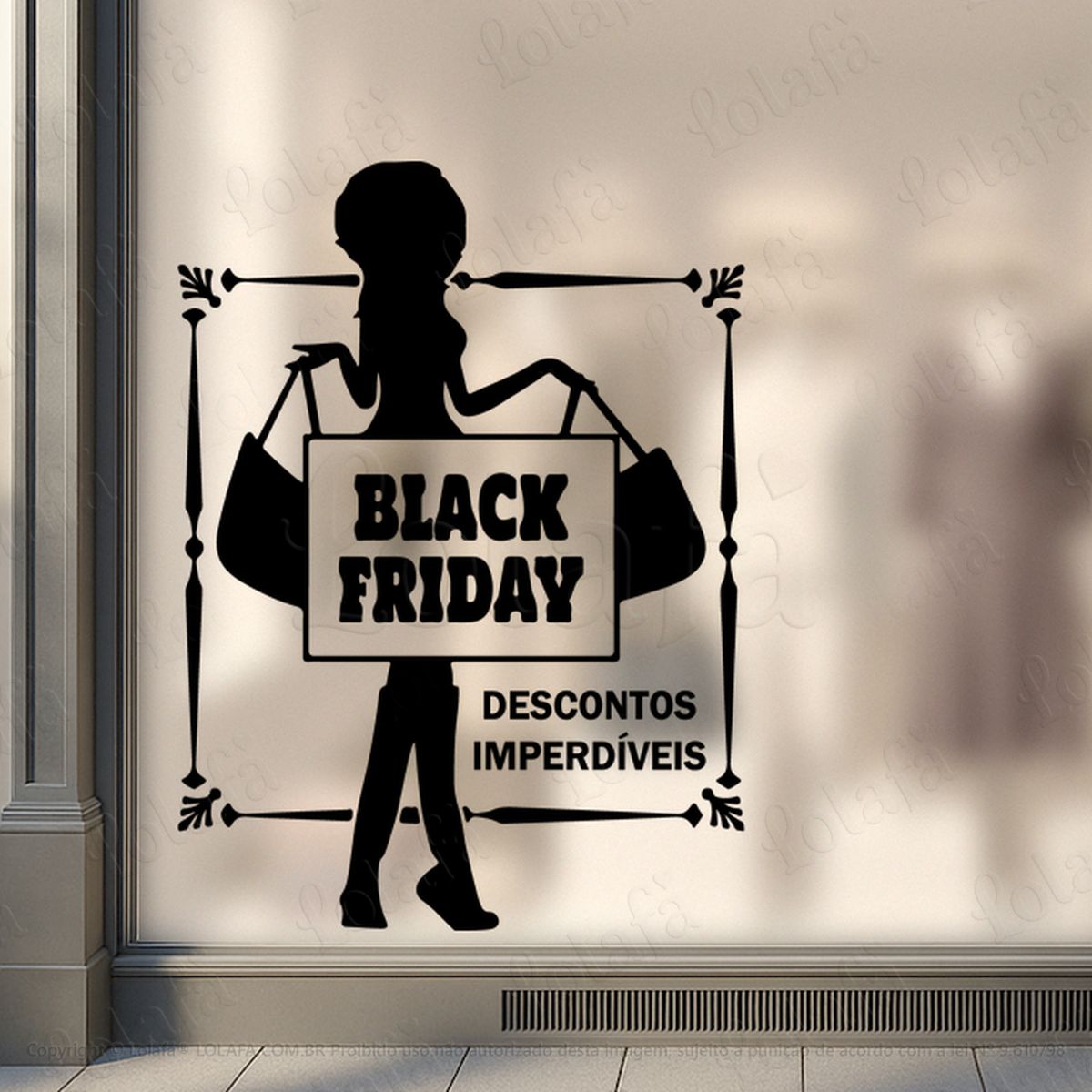 Adesivo Black Friday para Vitrine Personalizável Mod:246