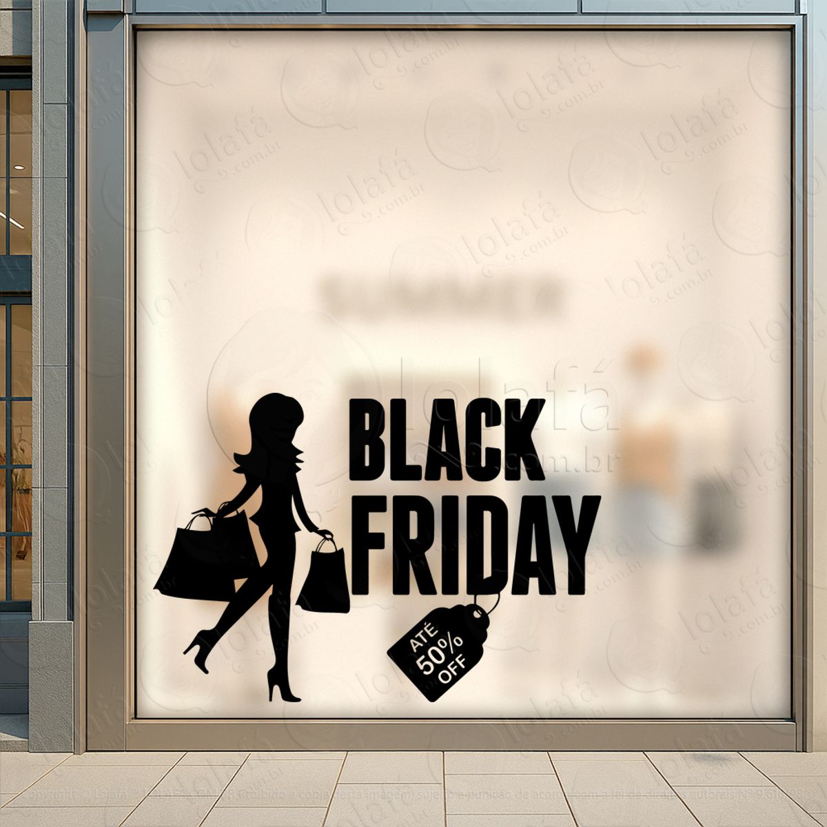 Adesivo Black Friday para Vitrine Personalizável Mod:260