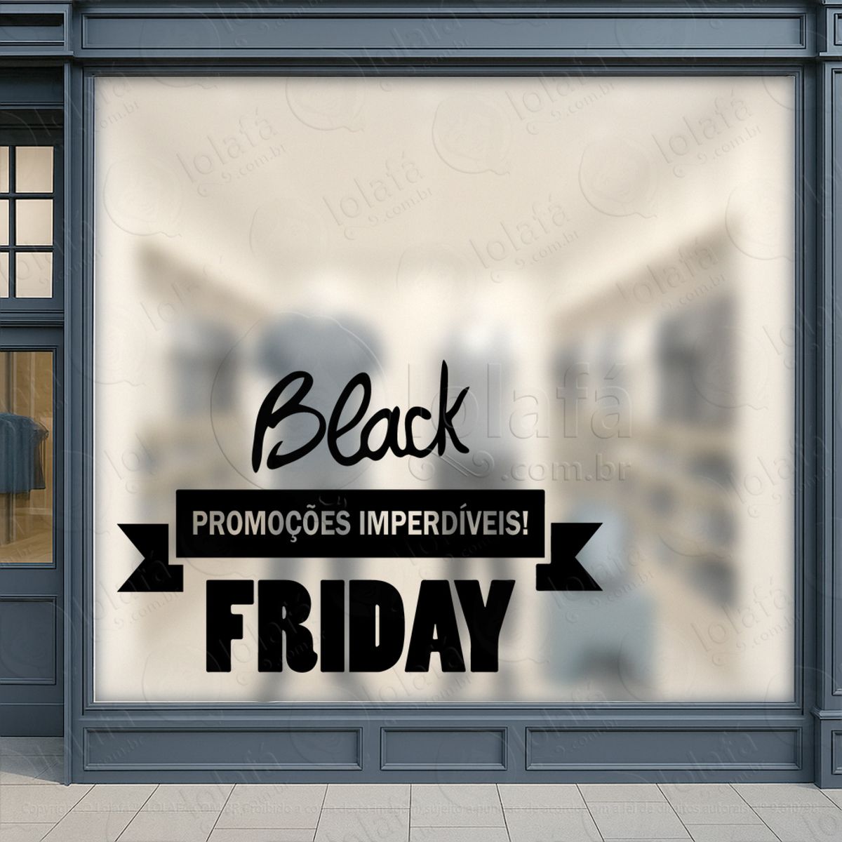 Adesivo Black Friday para Vitrine Personalizável Mod:268