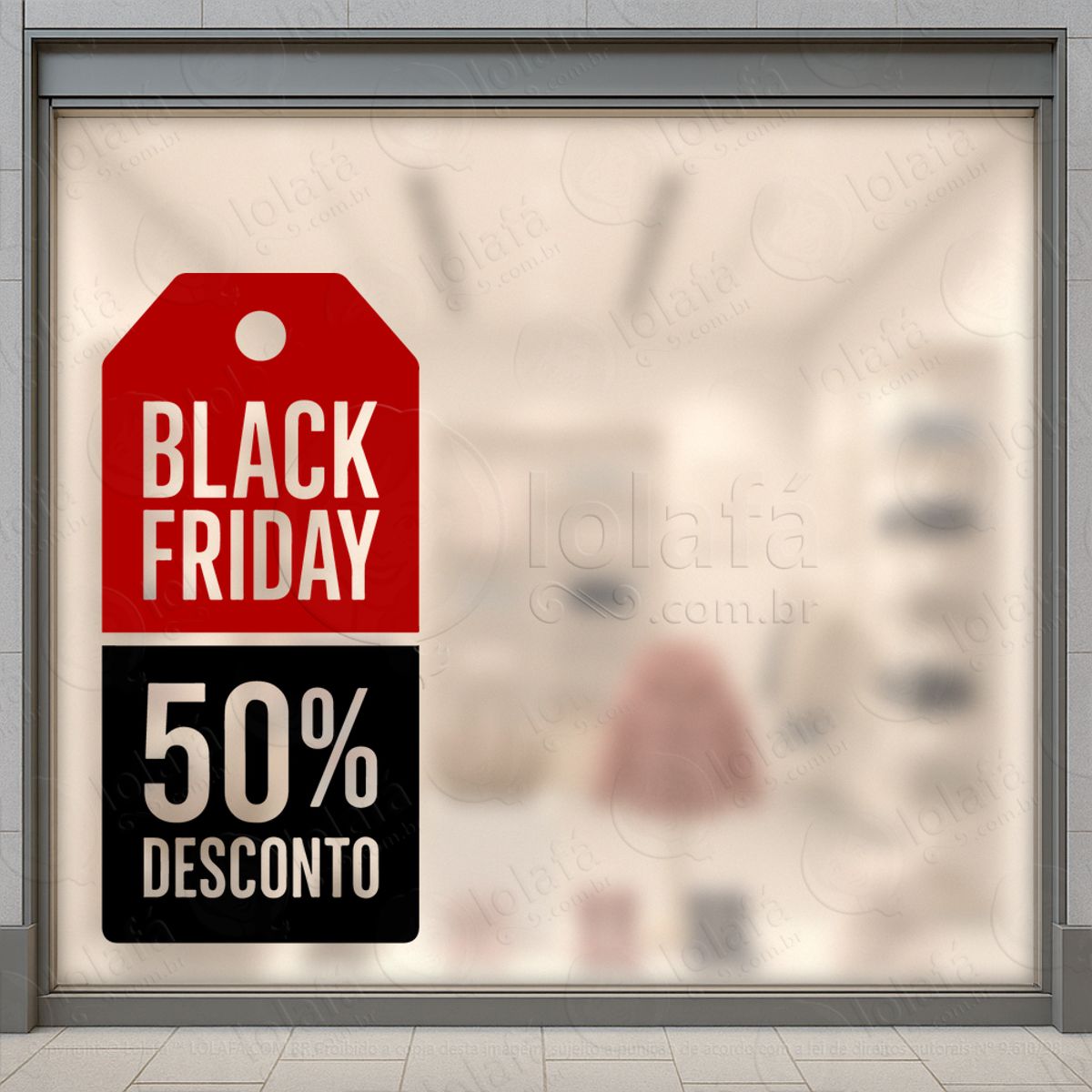 Adesivo Black Friday para Vitrine Personalizável Mod:295