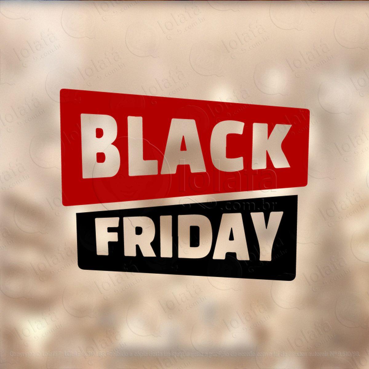 Adesivo Black Friday para Vitrine Personalizável Mod:297