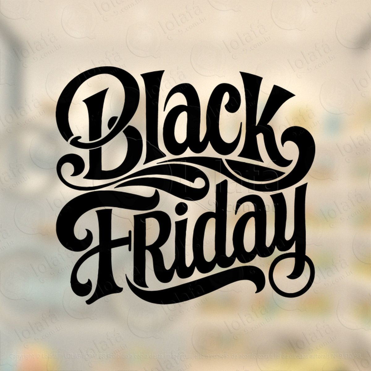 Adesivo Black Friday para Vitrine Personalizável Mod:301