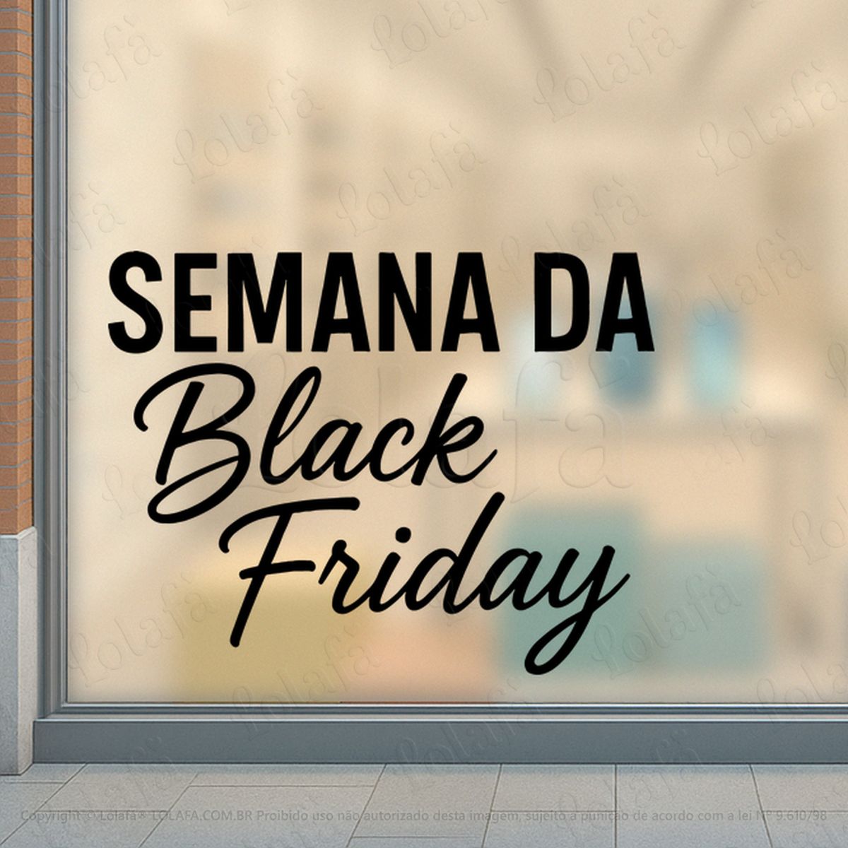 Adesivo Black Friday para Vitrine Personalizável Mod:308