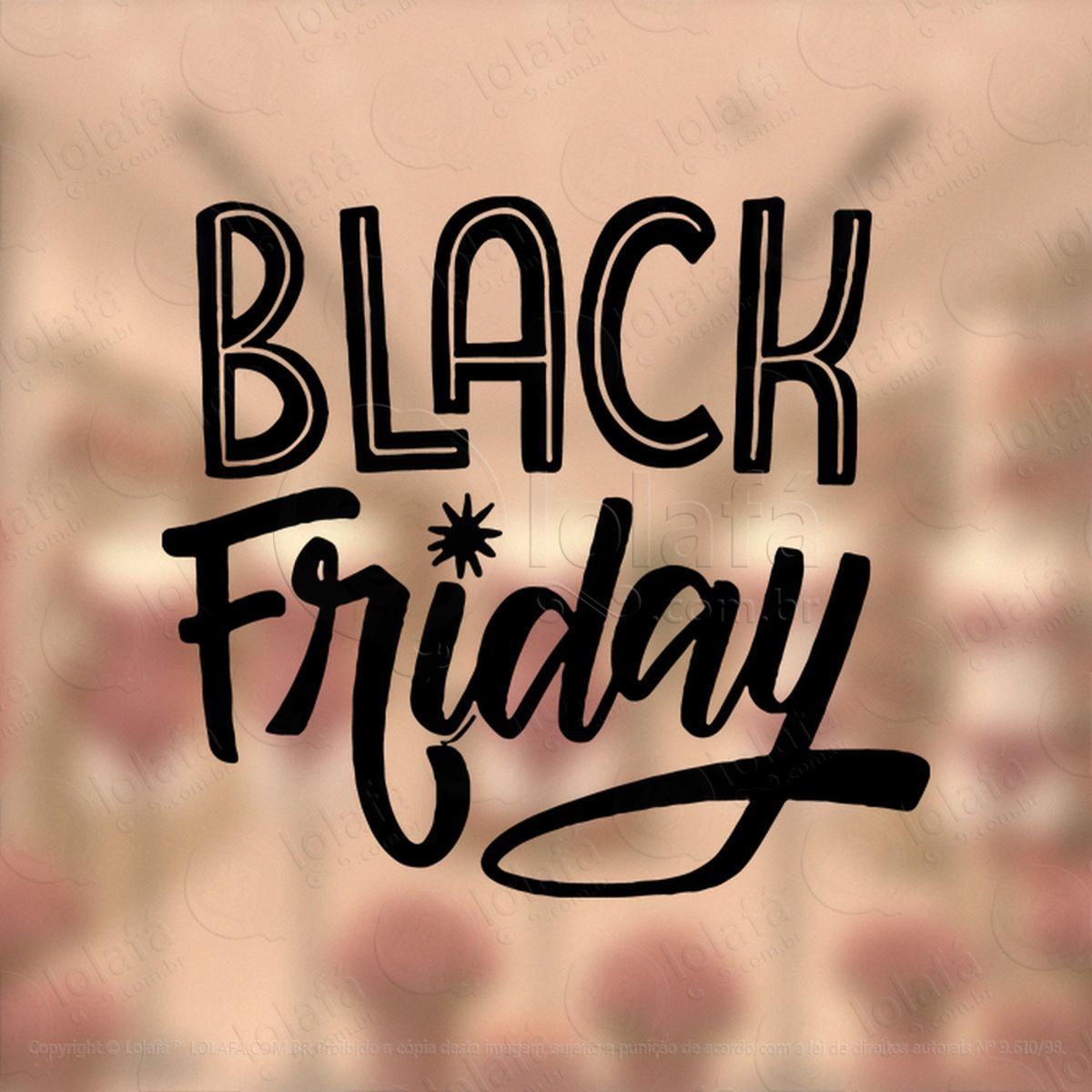 Adesivo Black Friday para Vitrine Personalizável Mod:320
