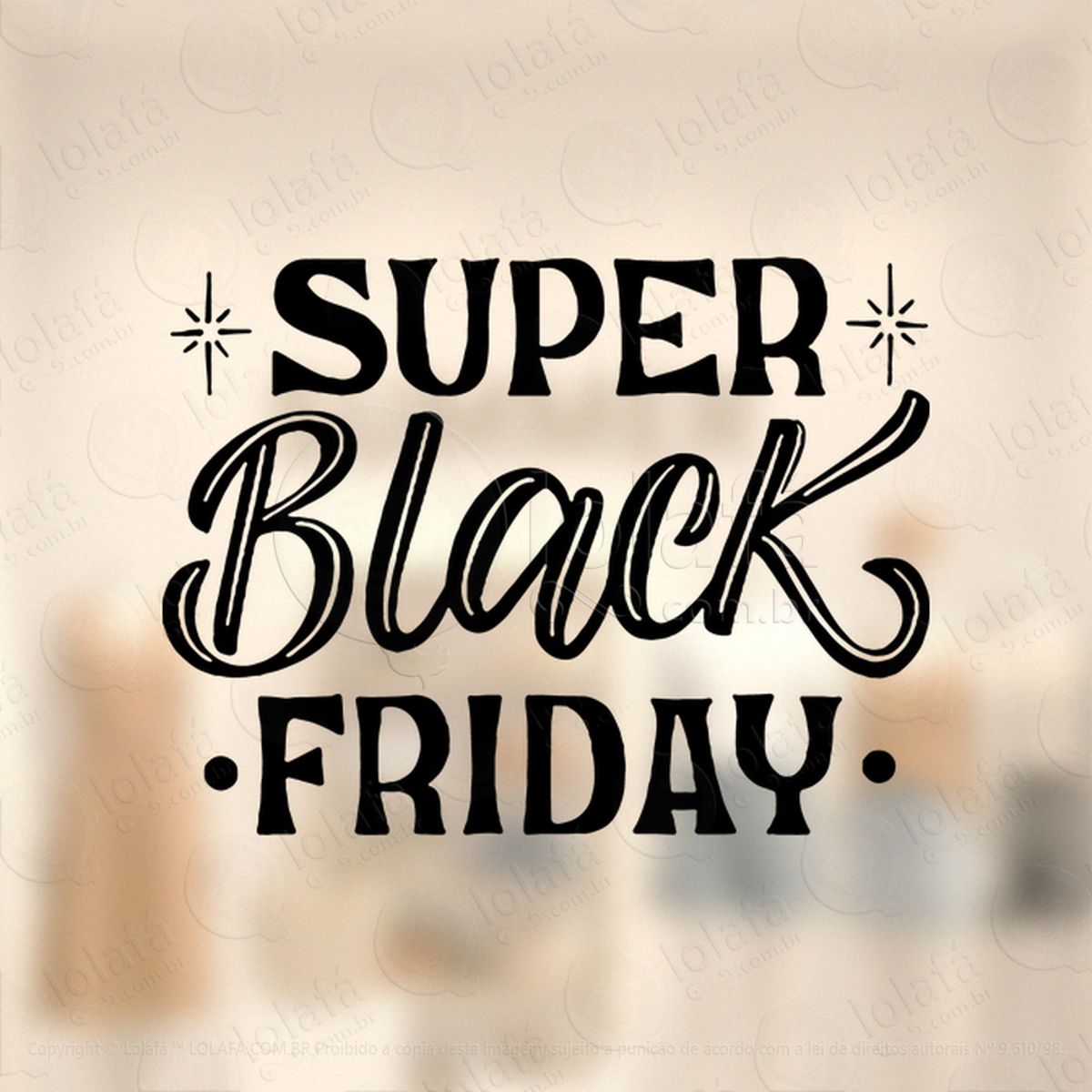 Adesivo Black Friday para Vitrine Personalizável Mod:321