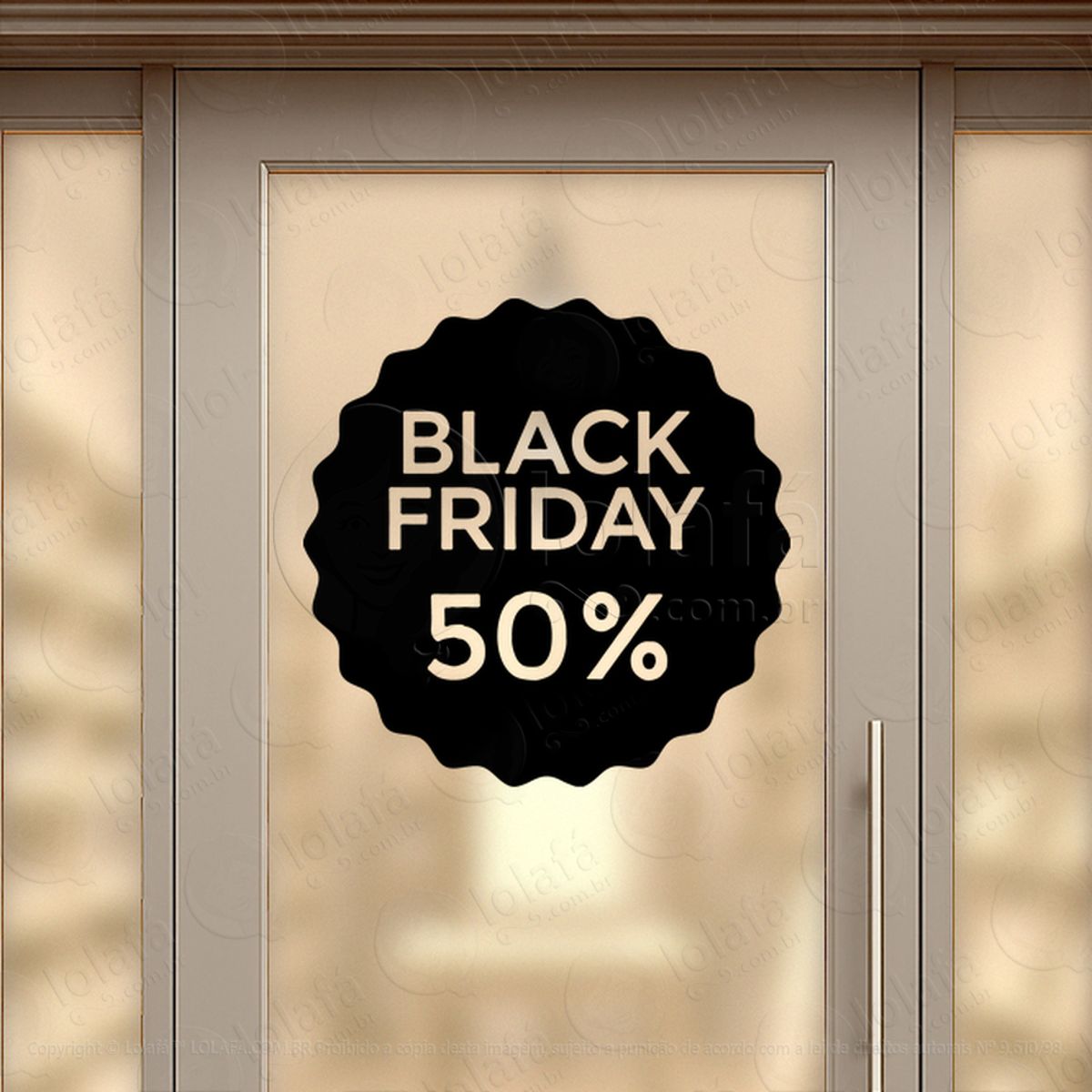Adesivo Black Friday para Vitrine Personalizável Mod:323