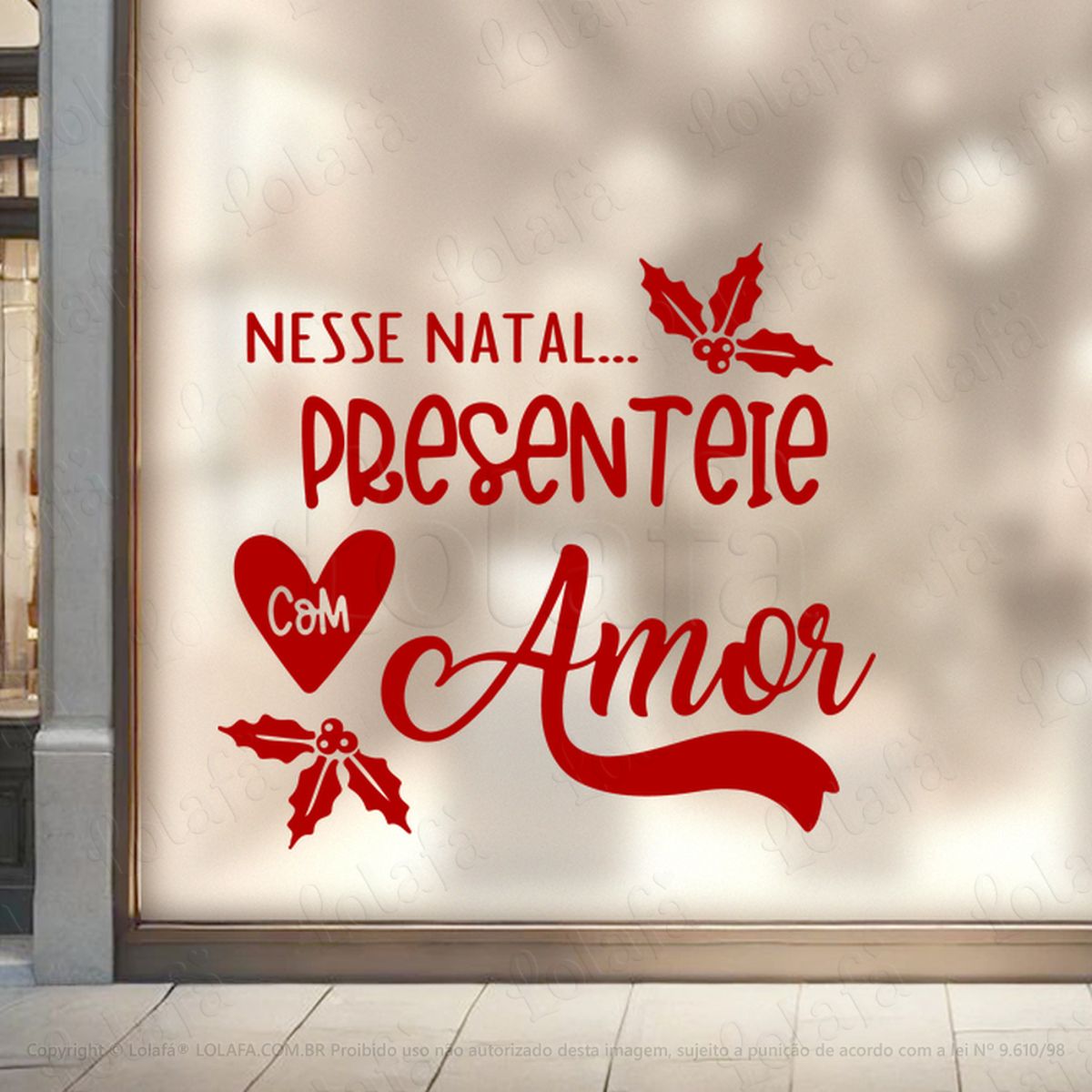 Adesivo de Natal para Vitrine Personalizável Mod:329