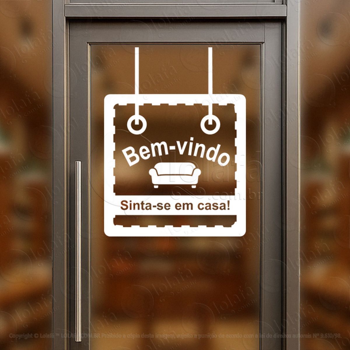 frase bem-vindo adesivos para vitrine mod:356