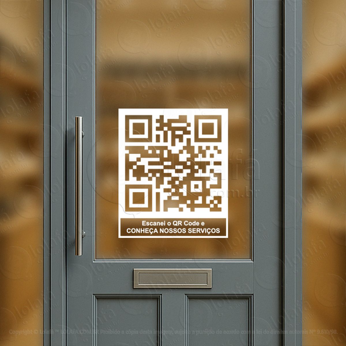 qr code conheça nossos serviços adesivos para vitrine mod:358