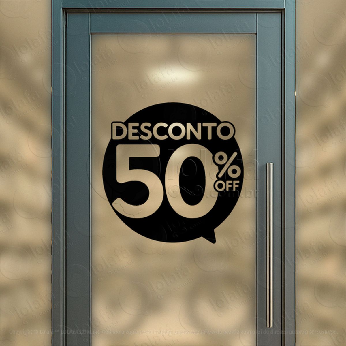 frase de desconto personalizável loja adesivos para vitrine mod:376