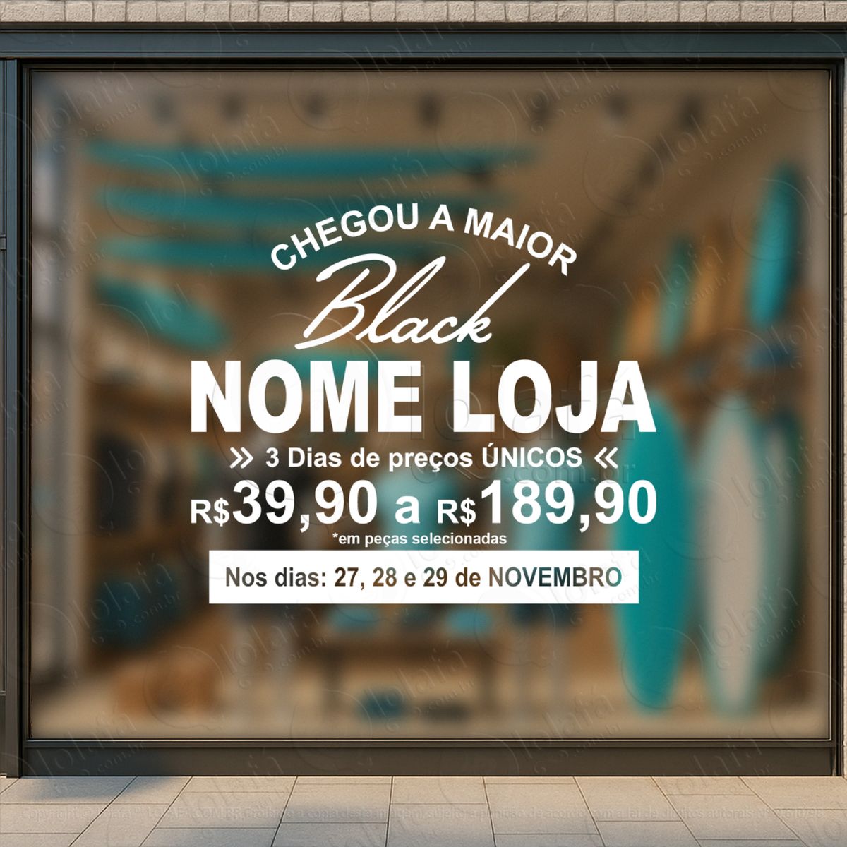 Adesivo Black Friday para Vitrine Personalizável Mod:384