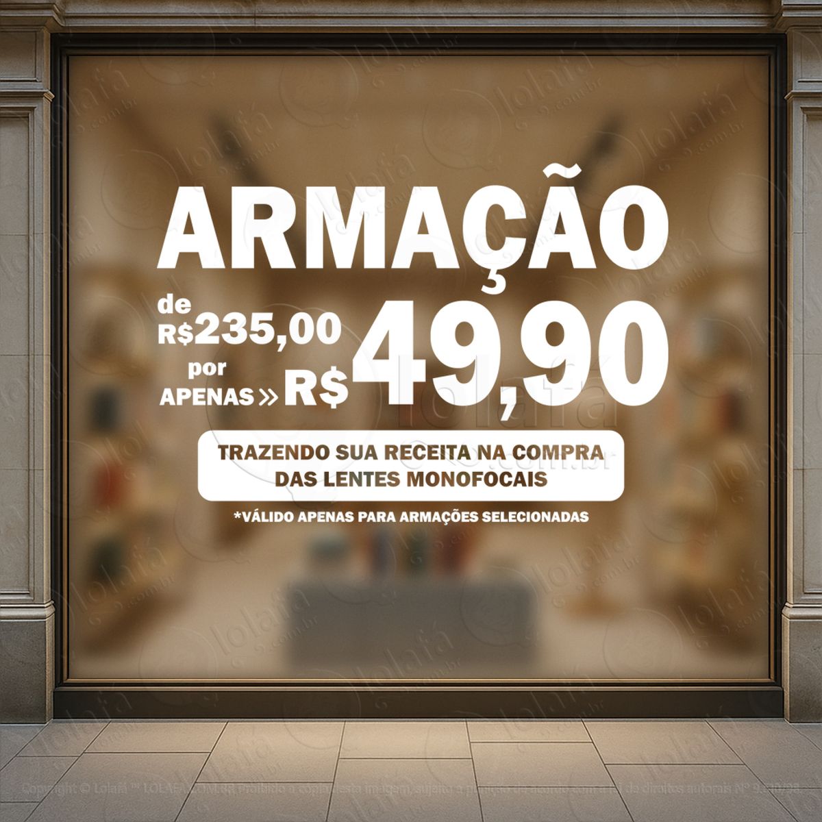 Destaque O Que Importa Adesivos Para Vitrine Ótica Mod:401