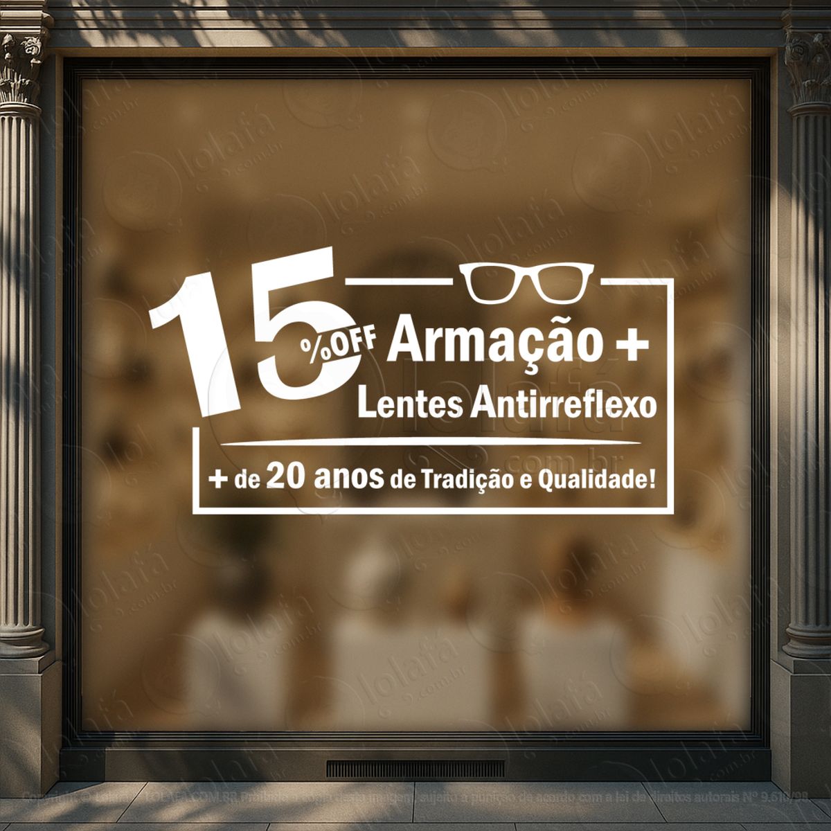 Atraia Clientes Com Elegância Adesivos Para Vitrine Ótica Mod:408