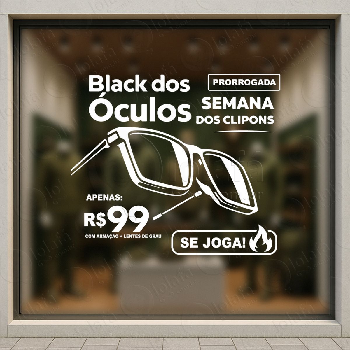 Direcione O Olhar Ao Essencial Adesivos Para Vitrine Ótica Mod:413