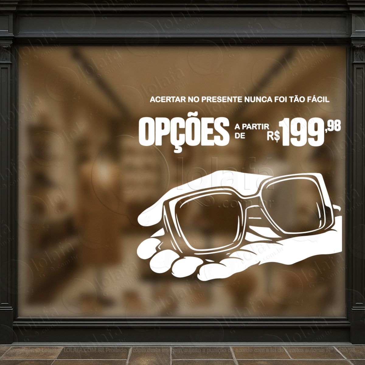 Destaque Com Propósito Adesivos Para Vitrine Ótica Mod:429