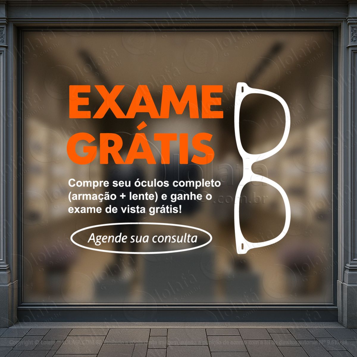 Vitrine Que Trabalha Por Você Adesivos Para Vitrine Ótica Mod:439