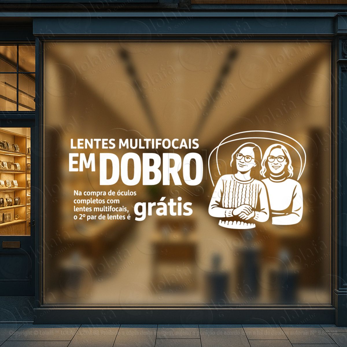 Vitrine Preparada Para Vendas Adesivos Para Vitrine Ótica Mod:456