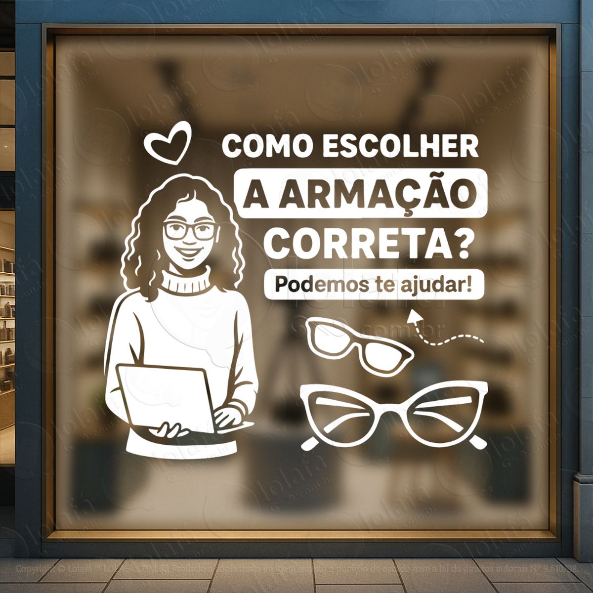Vitrine Que Surpreende Adesivos Para Vitrine Ótica Mod:461