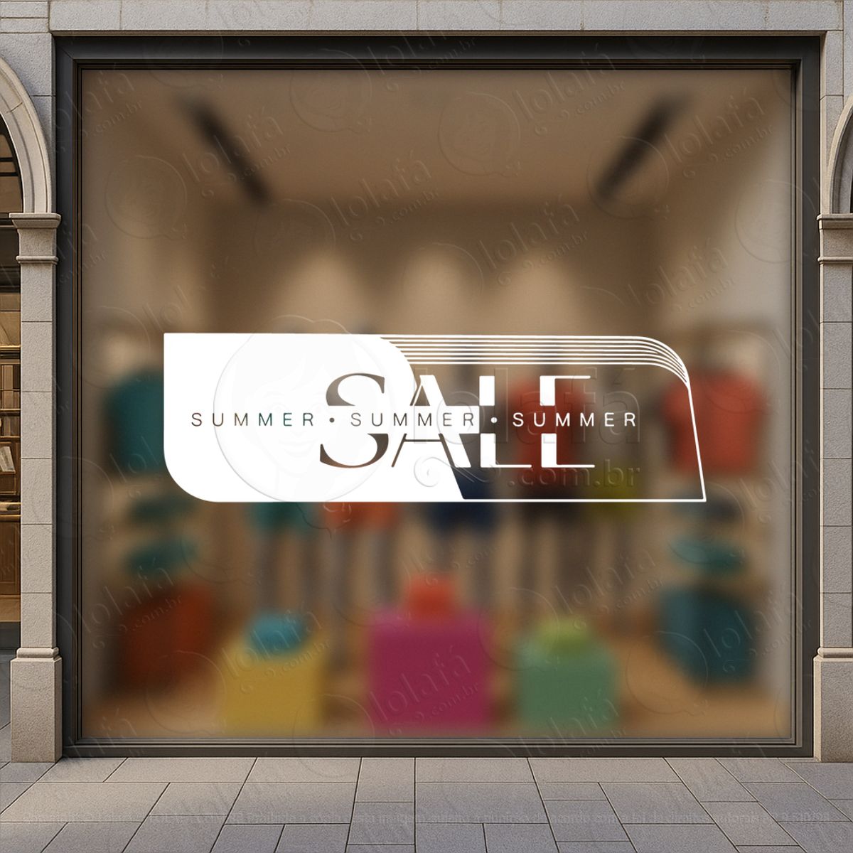 Summer Sale Descontos Verão Adesivos Para Vitrine Primavera Verão Mod:512