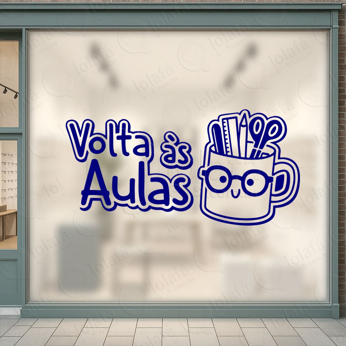 Volta às Aulas Adesivos Para Vitrine Ótica Mod:516