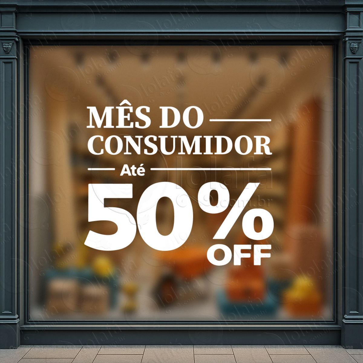 mês do consumidor adesivos para vitrine mod:534