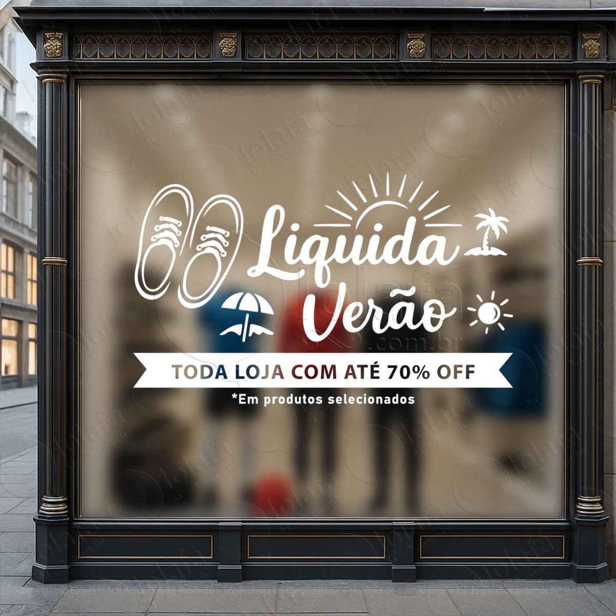 Liquida Verão Adesivos Para Vitrine Primavera Verão Mod:540