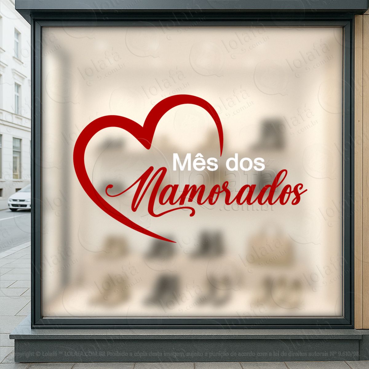 Mês Dos Namorados Decoração Loja Adesivos Para Vitrine Dia Dos Namorados Mod:641