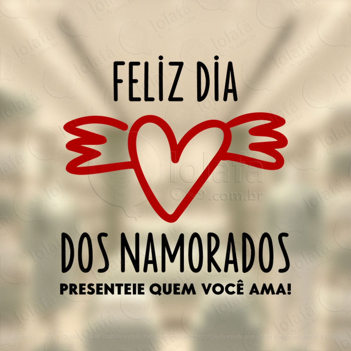 Presenteie Quem Você Ama Loja Fachada Adesivos Para Vitrine Dia Dos Namorados Mod:654