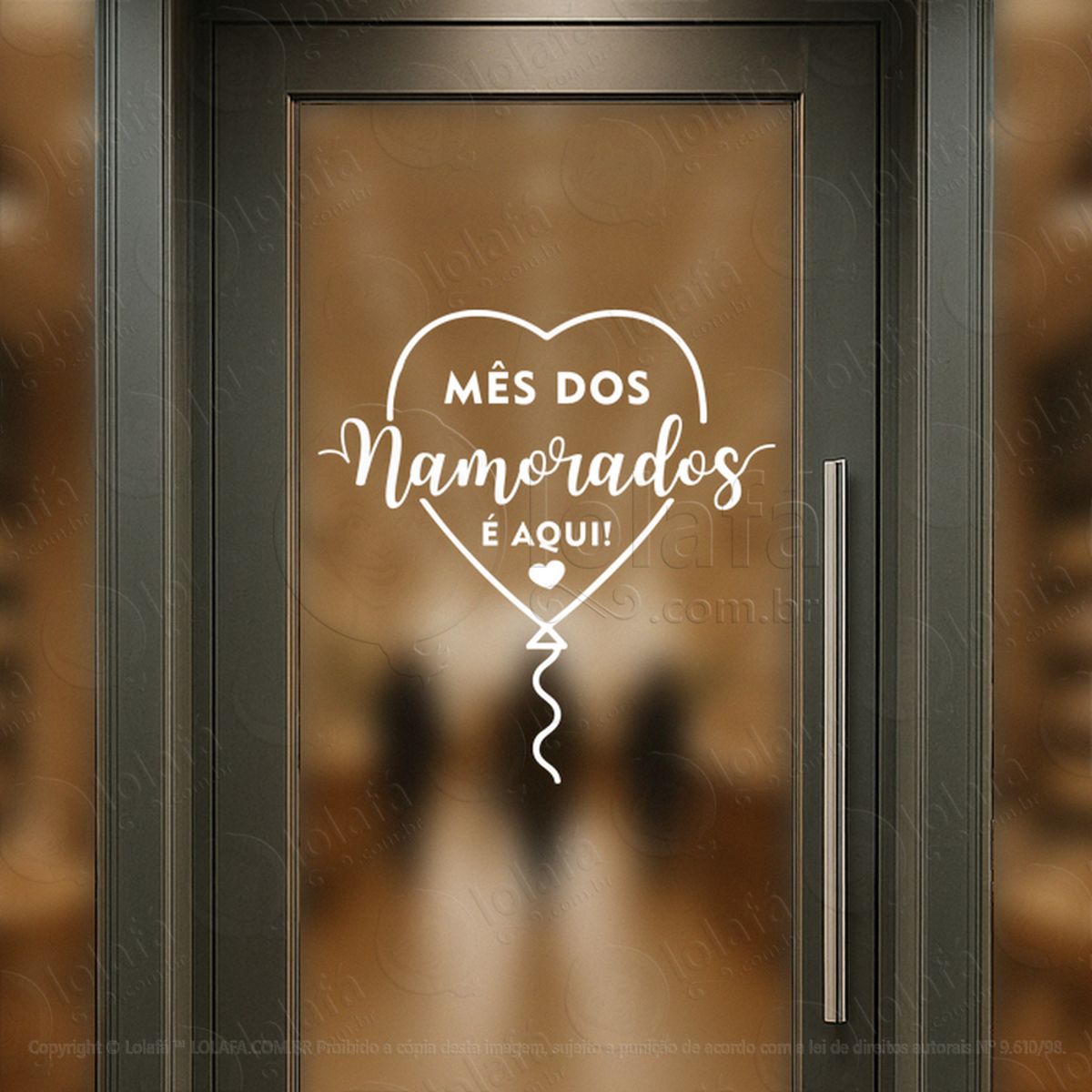 Mês Dos Namorados é Aqui Loja Fachada Adesivos Para Vitrine Dia Dos Namorados Mod:675
