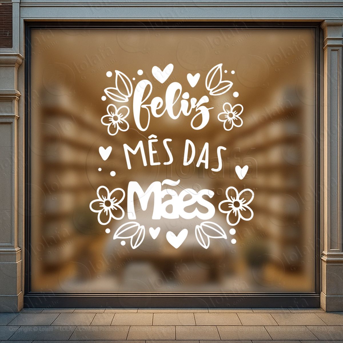 Mês Das Mães Decoração Loja Adesivos Para Vitrine Dia Das Mães Mod:699