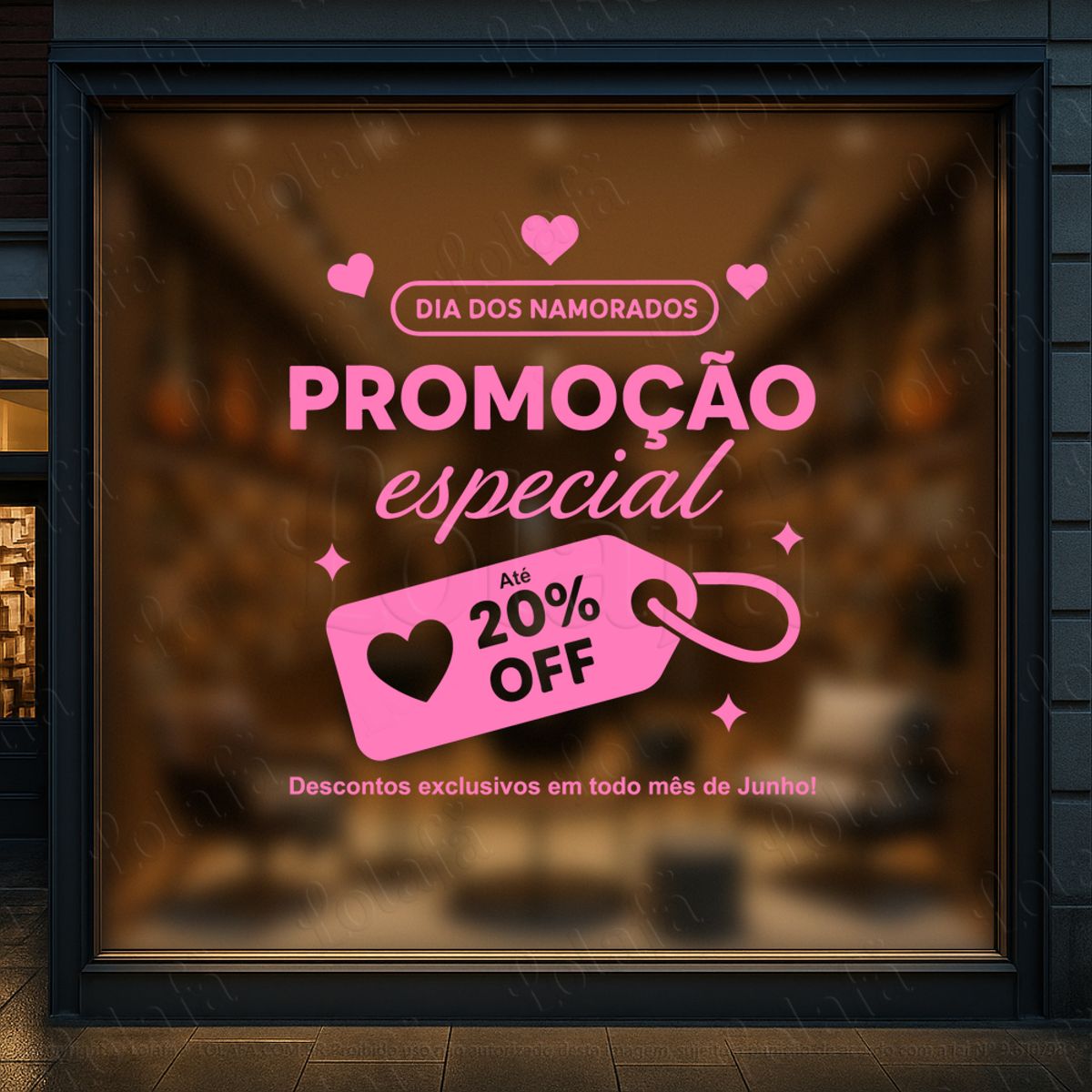 Dia Dos Namorados Decoração Loja Adesivos Para Vitrine Dia Dos Namorados Mod:743