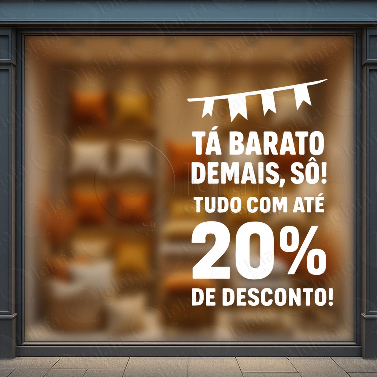 Arraiá São João de Ofertas Adesivos Para Vitrine Festa Junina Mod:842